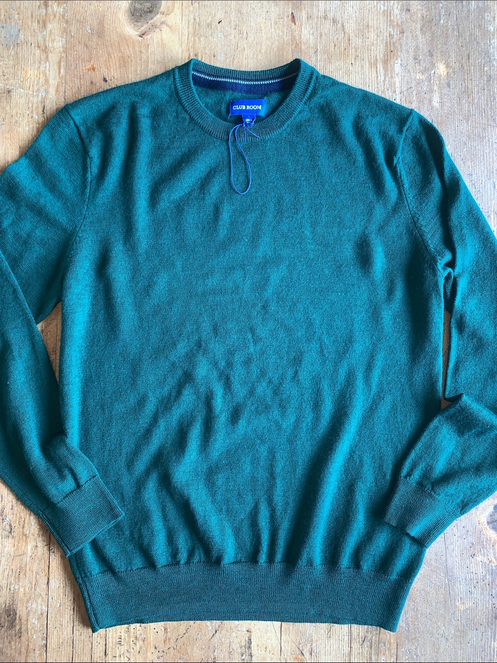 Club Room Men's Forest Green Crewneck Sweater